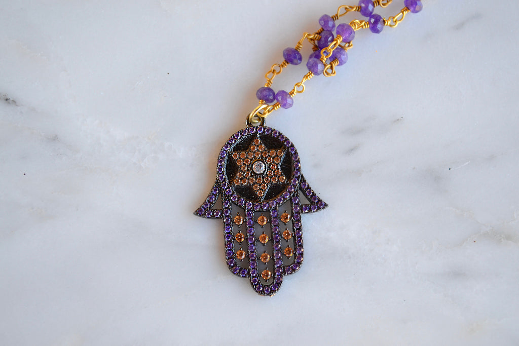 Amethyst Hamsa 2