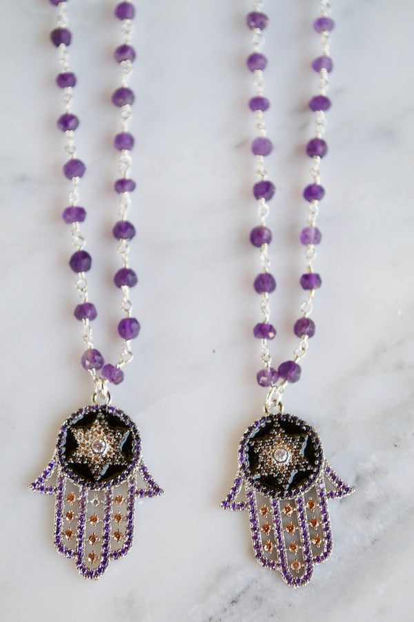 Amethyst Hamsa