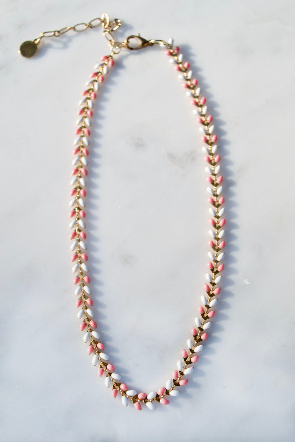 Pink and White Fish Chain