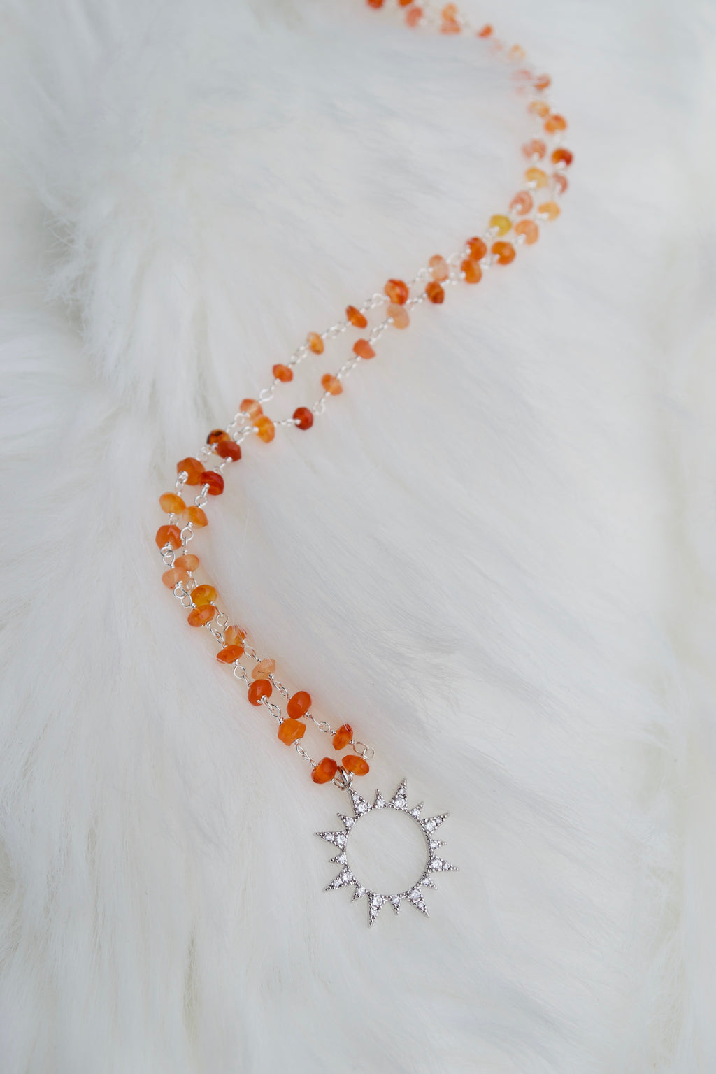 Carnelian Silver Sun