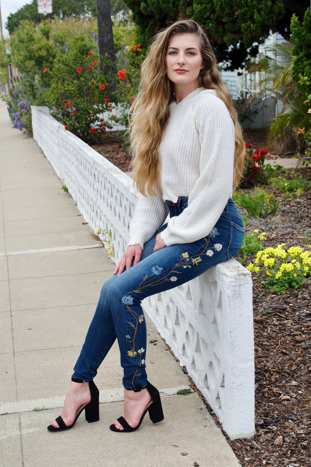 Driftwood Blue Vine Skinny Jeans