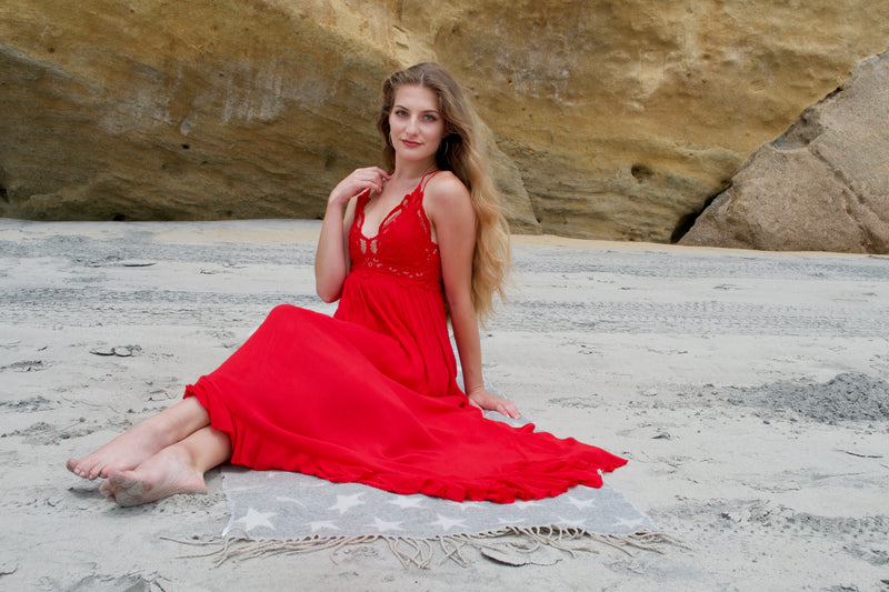 FP Bright Red Adella Maxi Dress