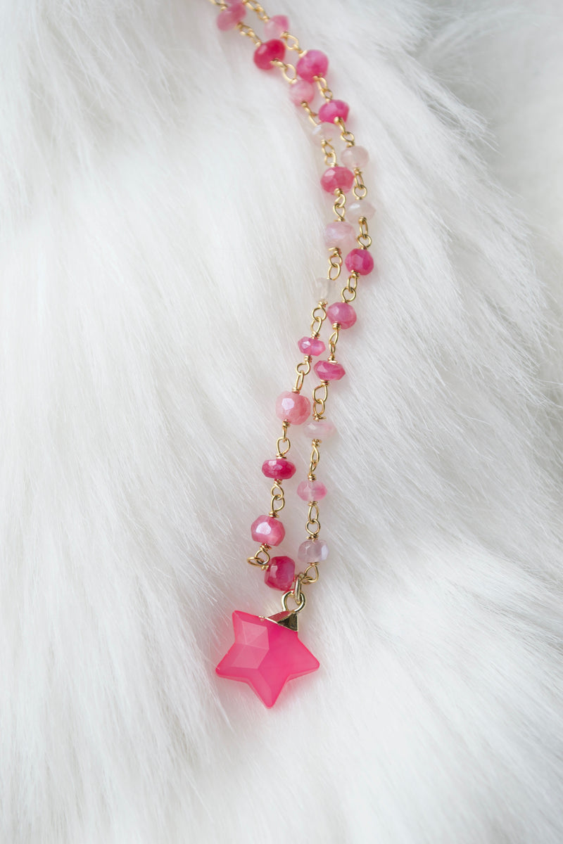 Hot Pink Jade Star