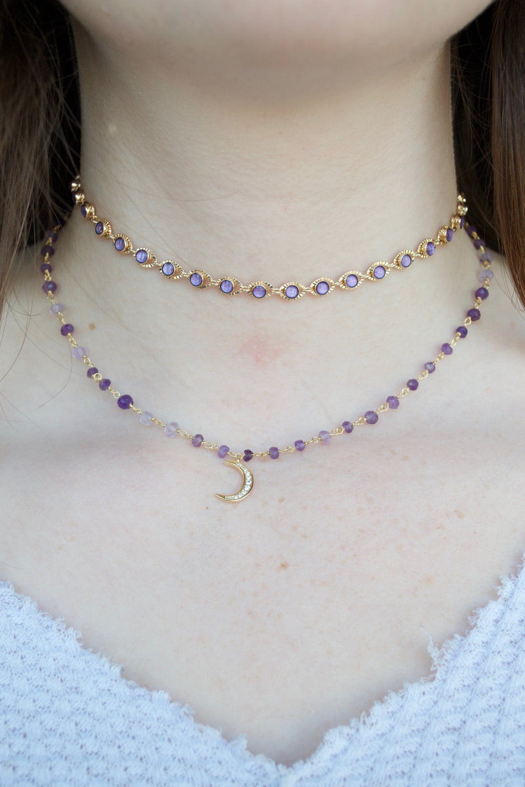 Amethyst Moon necklace