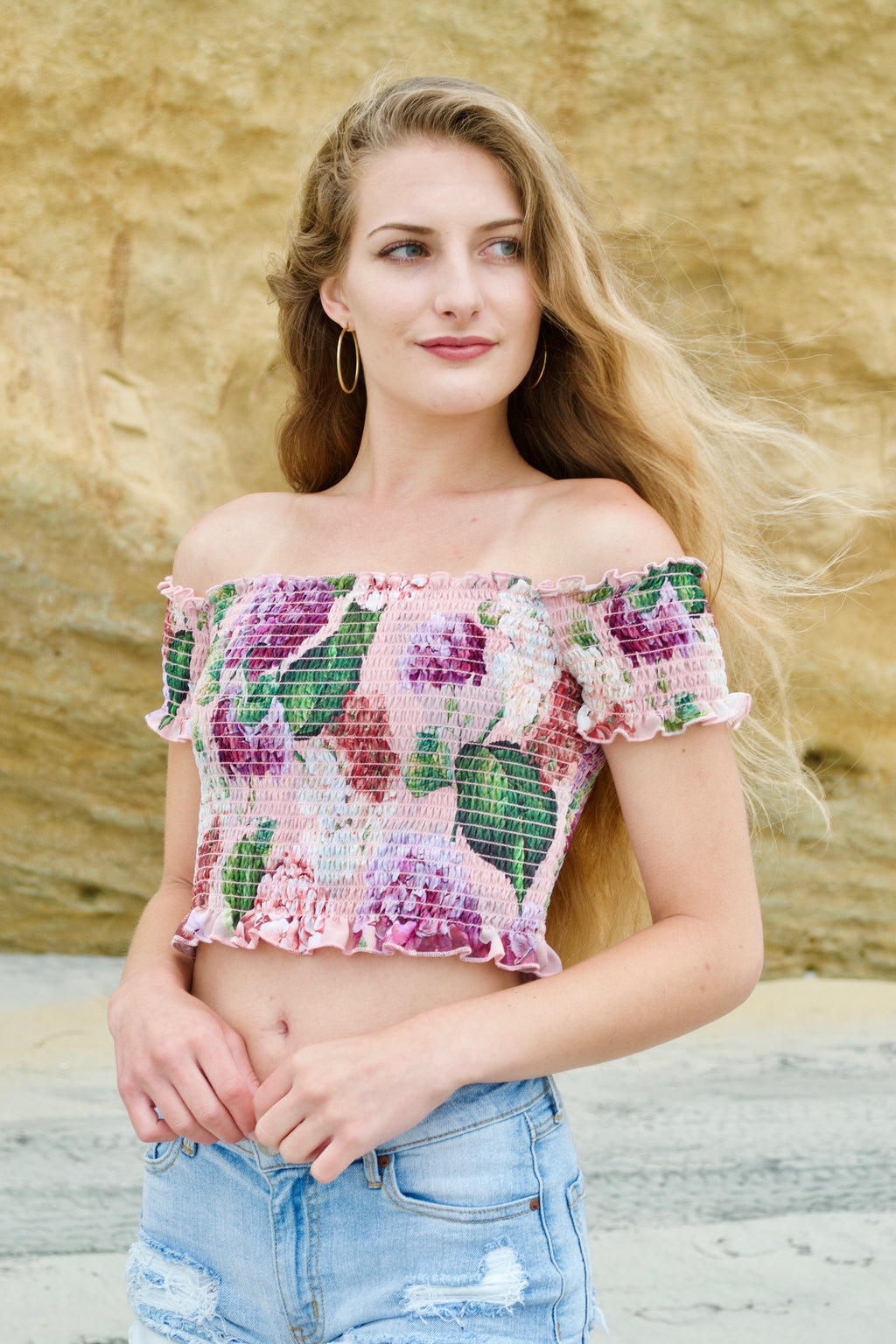 Mumu Hydrangea Crop Top 