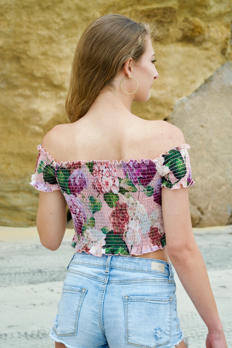 Mumu Hydrangea Smocked Top