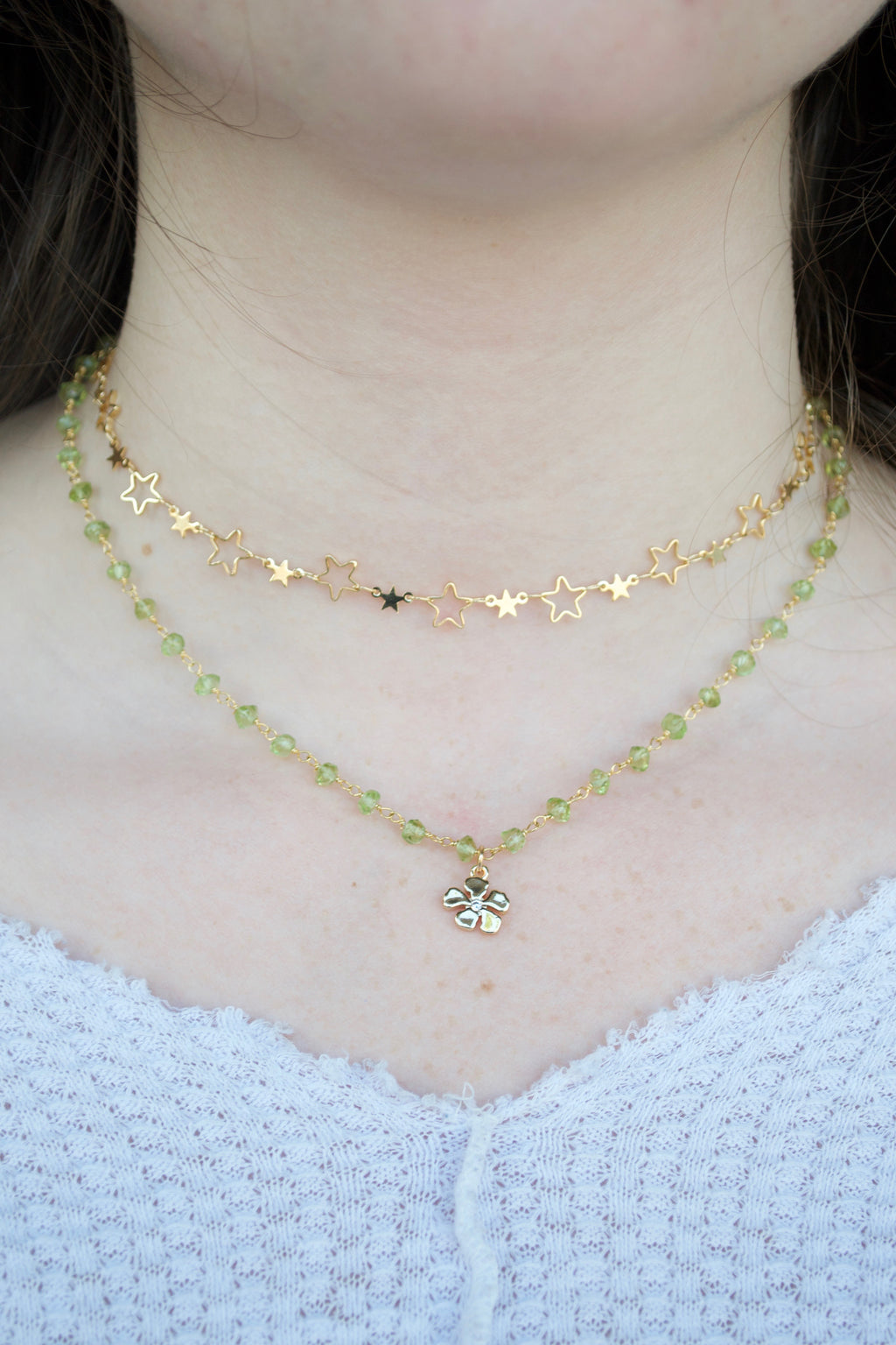 Mini Peridot Green Flower