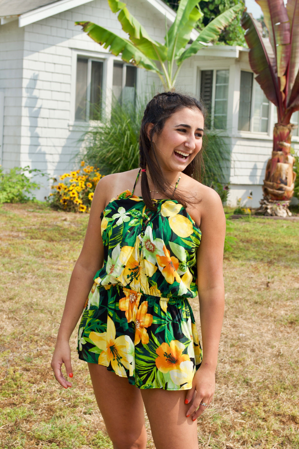 Black and Yellow Romper