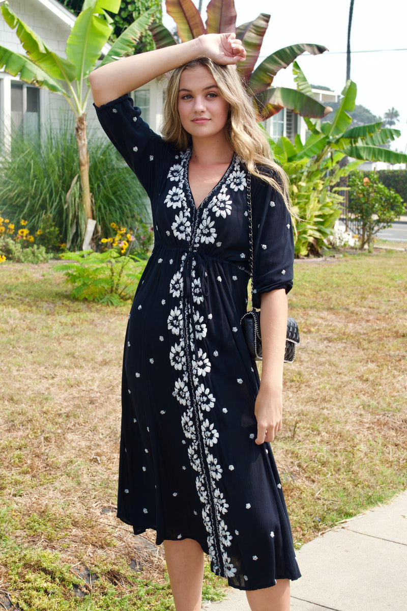 FP Black Maxi Dress Flame and Flamingo FP Black Maxi Dress Flame and Flamingo