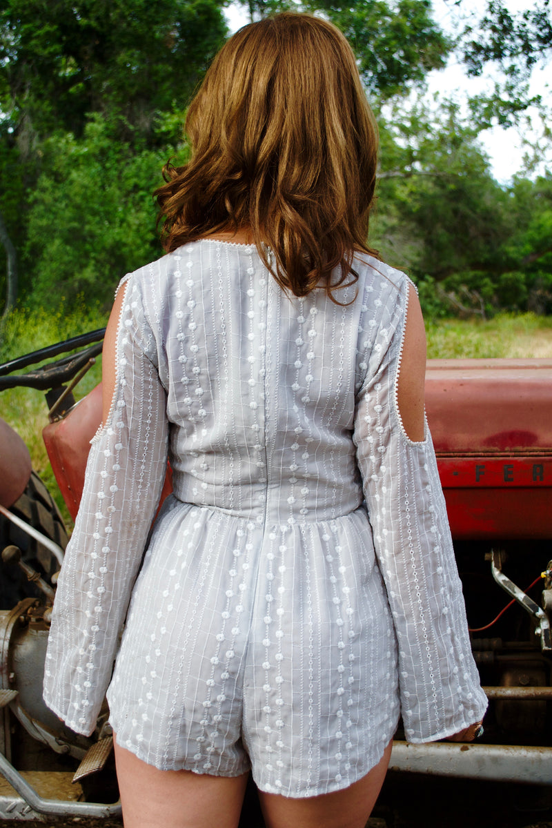 HB Grey Dot Romper