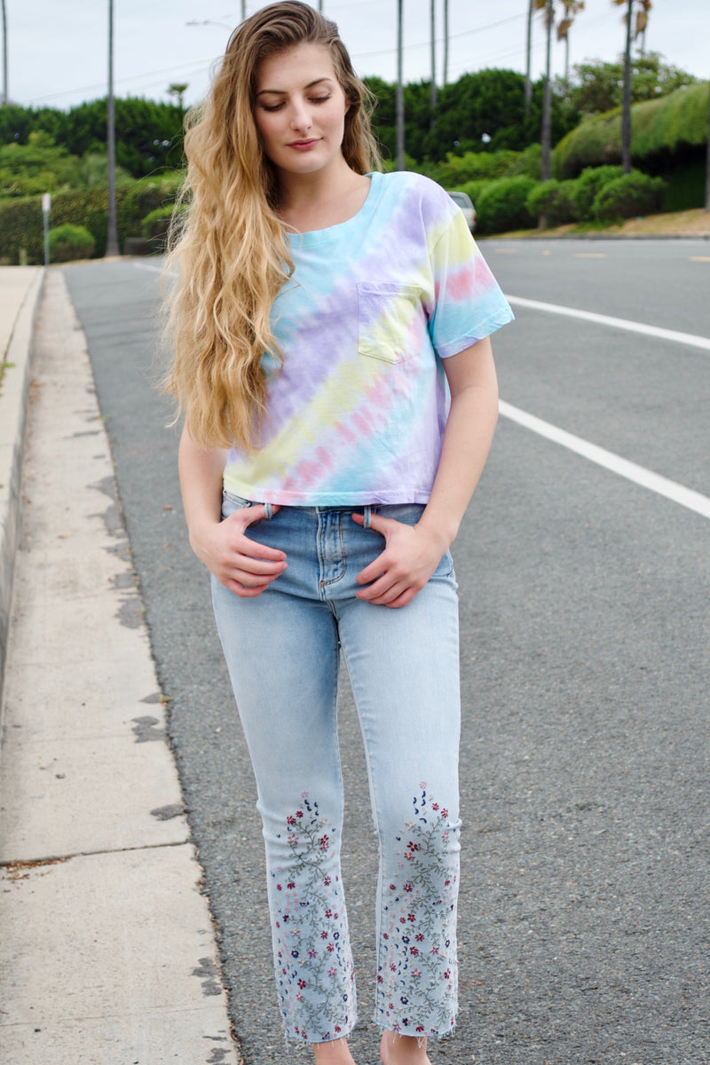 OD confetti tie dye tee