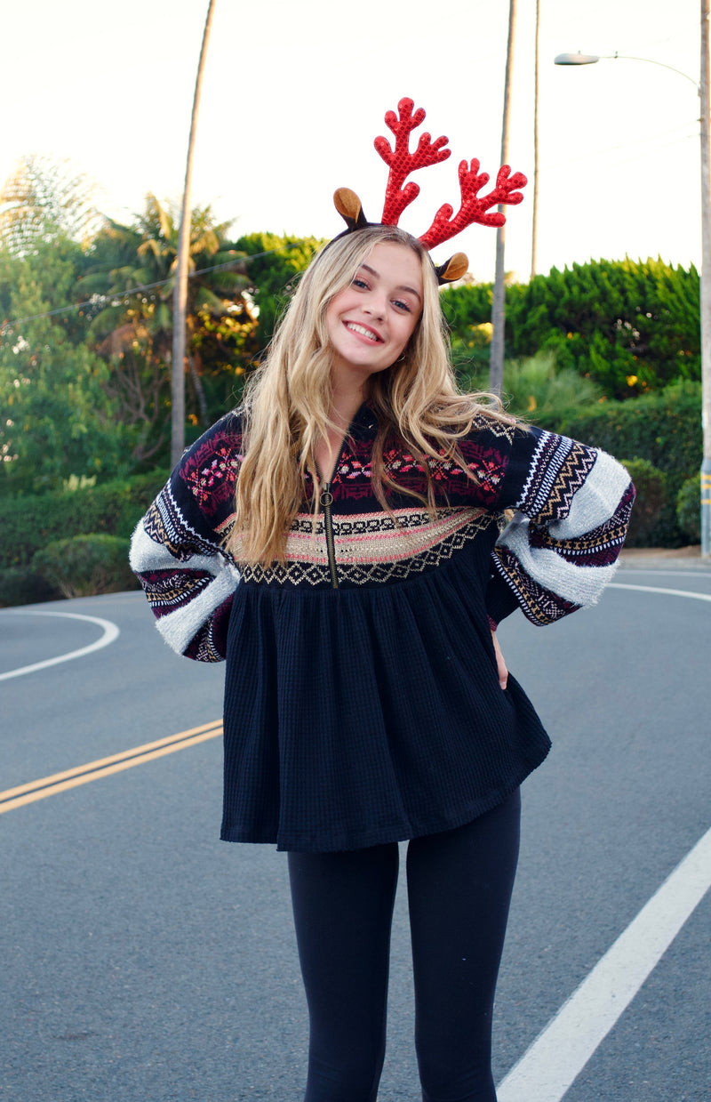FP Black Holiday Sweater