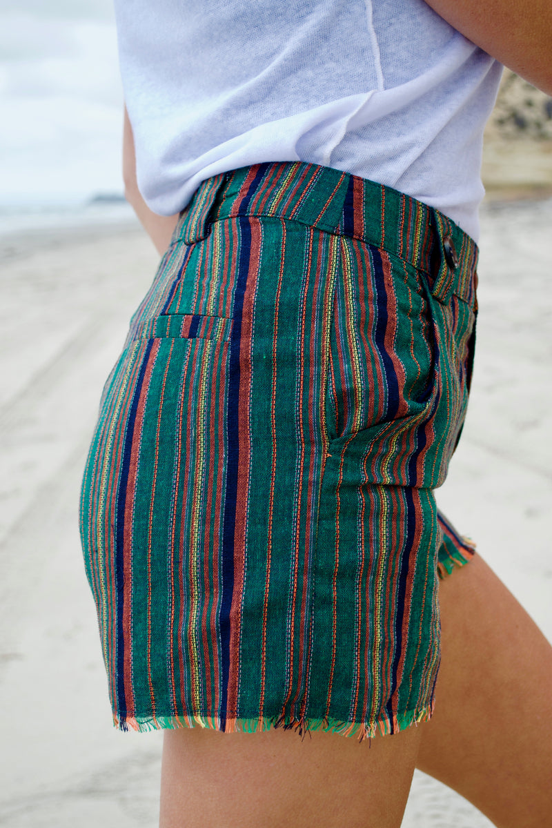 HB Green Striped Shorts