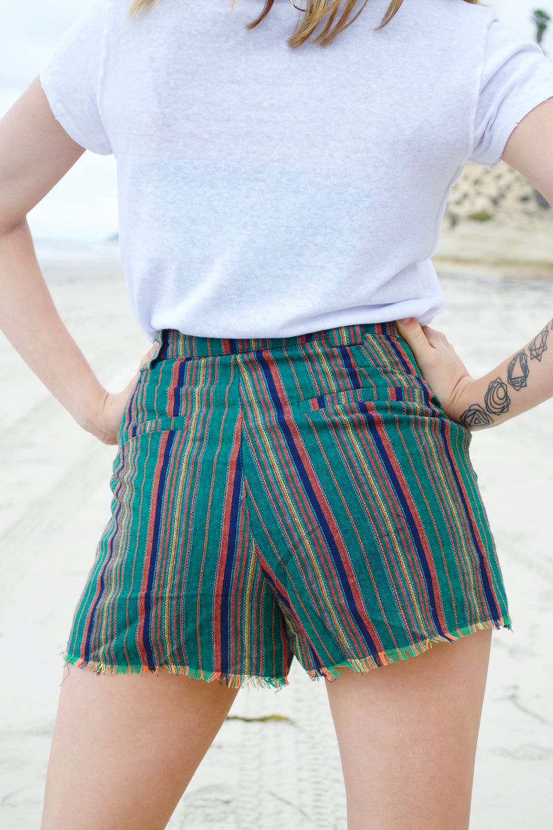 HB Green Striped Shorts