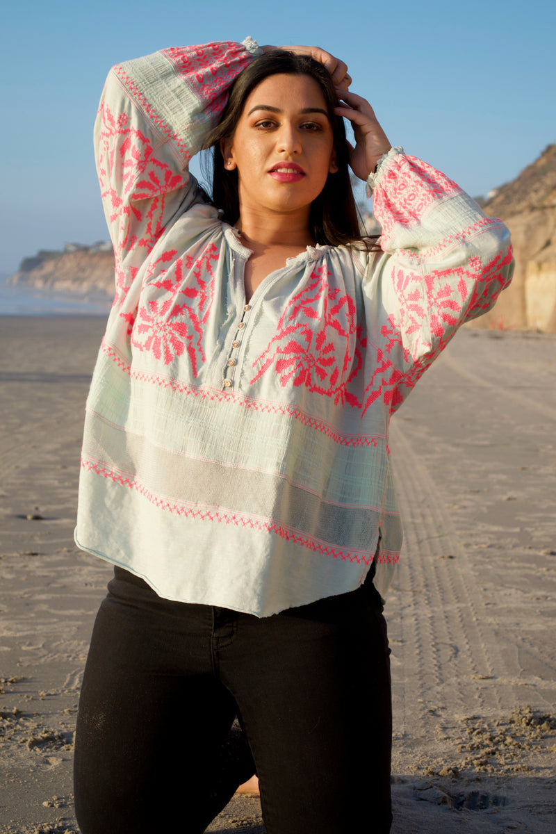 FP Mint Combo Blouse