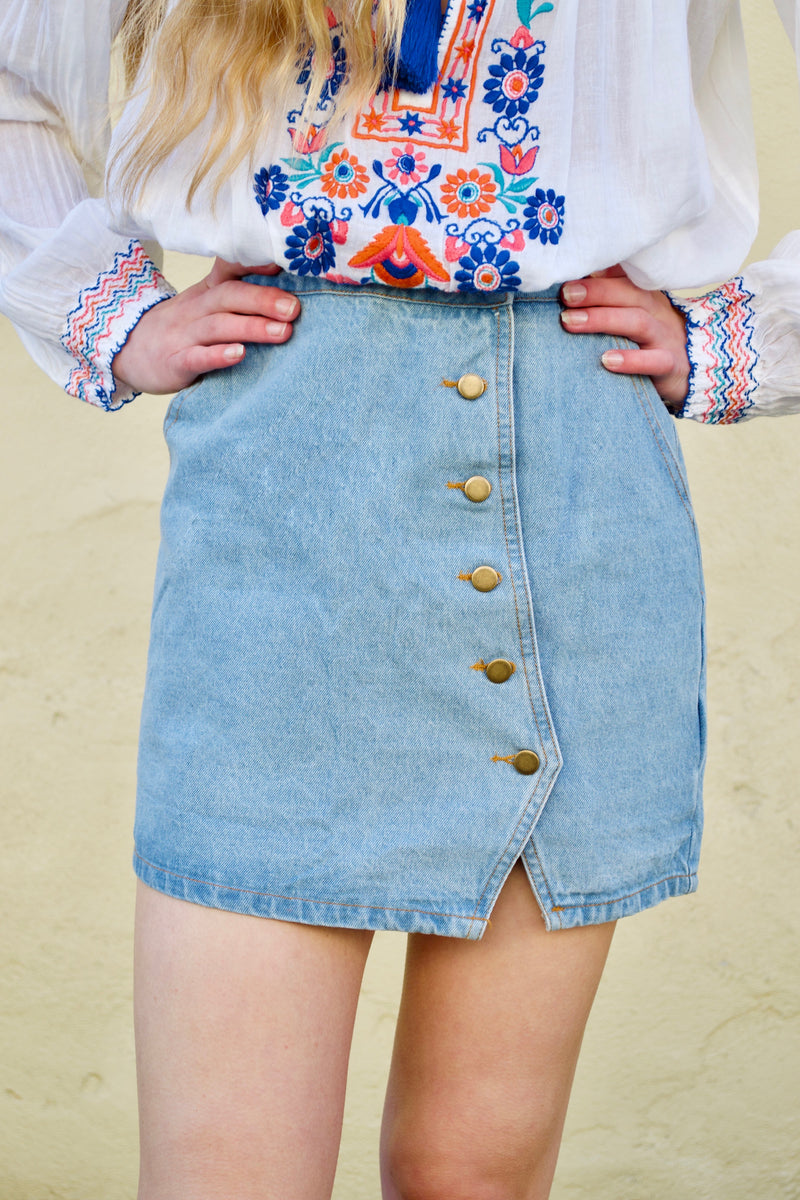 Denim Mini Skirt