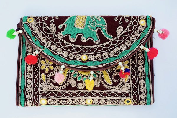 Elephant Tiki Clutch