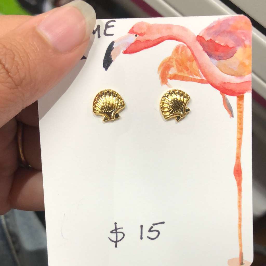 Gold Shell Earrings