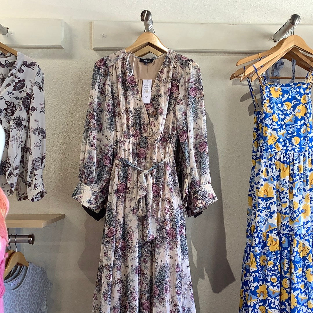 Aakaa rose maxi – Flame and Flamingo