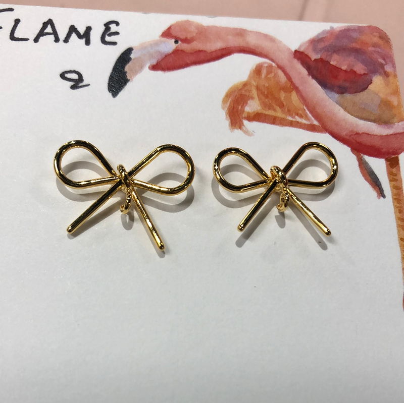 Gold Bow Earrings