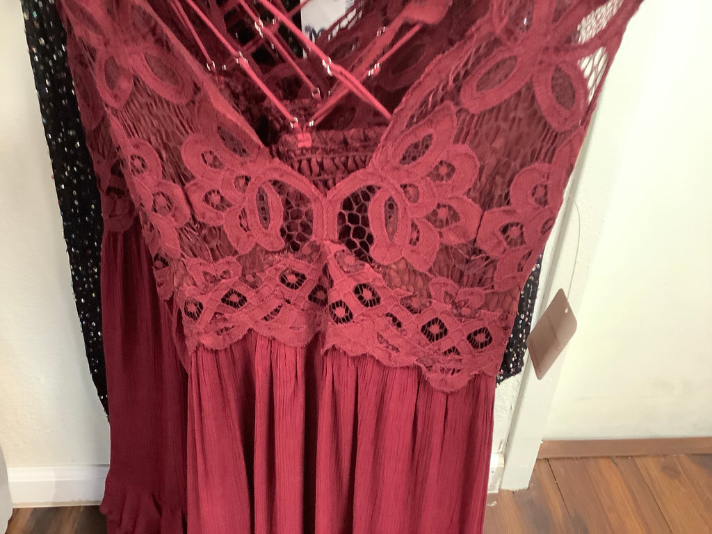 FP maroon dress