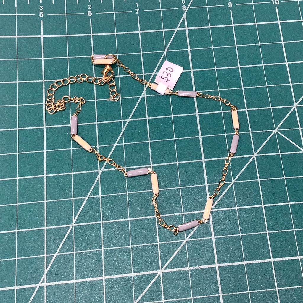 Purple and Cream Choker