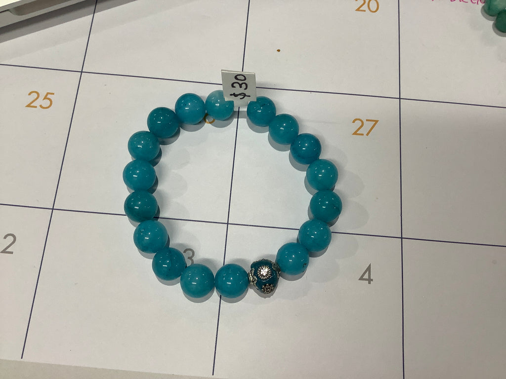 Blue jade bracelet