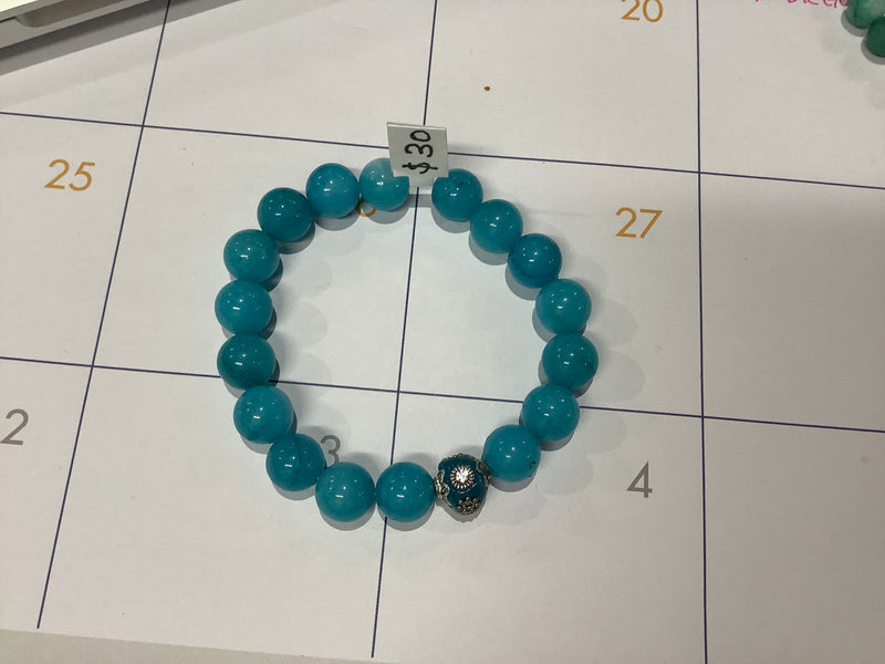 Blue jade bracelet