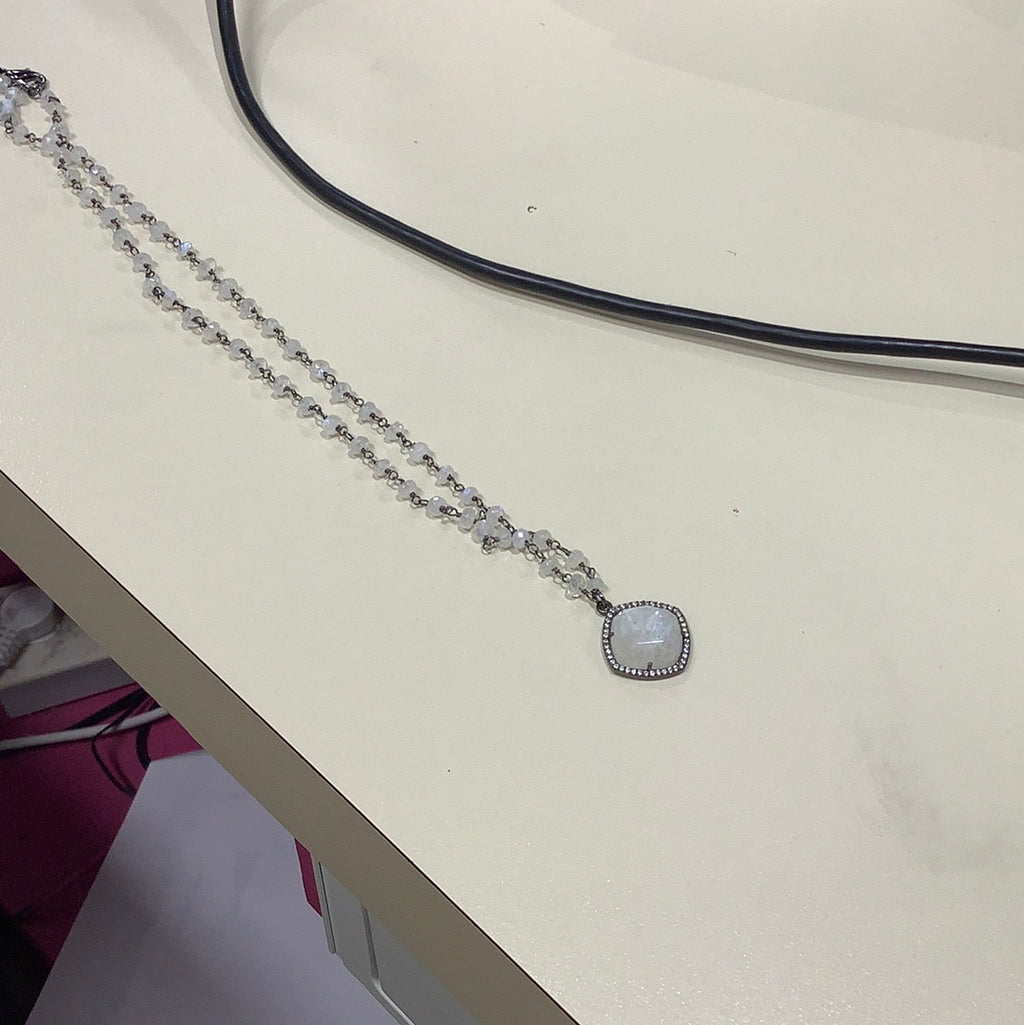Double GM Moonstone Necklace