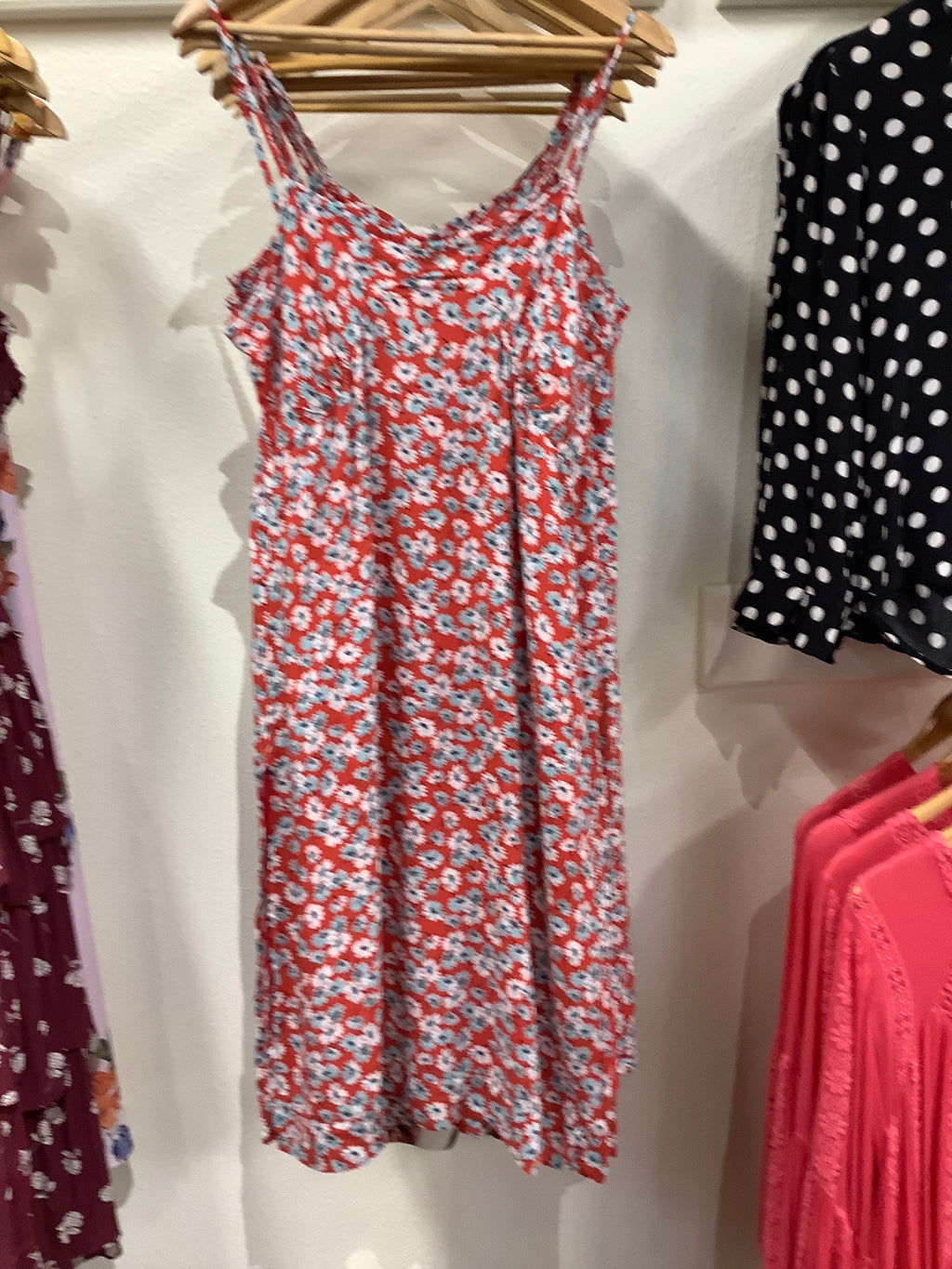 Oliv red aster dress