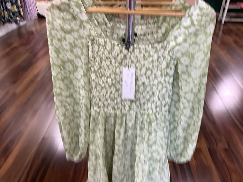Aakaa green moss dress