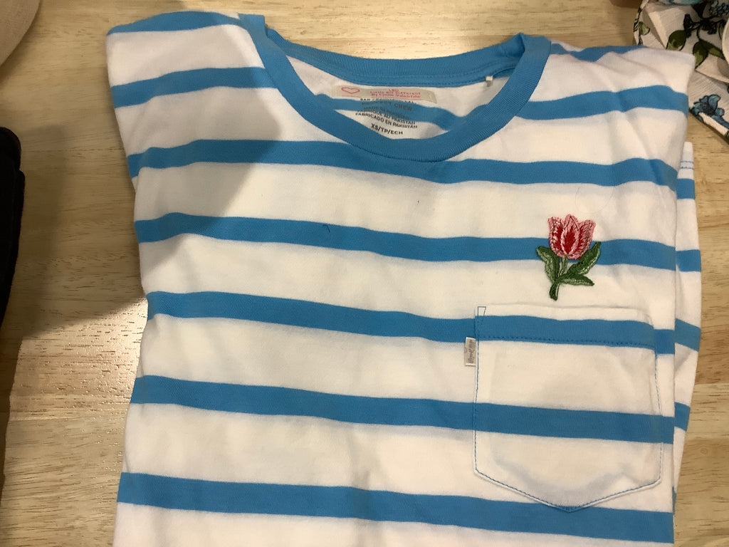 LBD blue striped tee