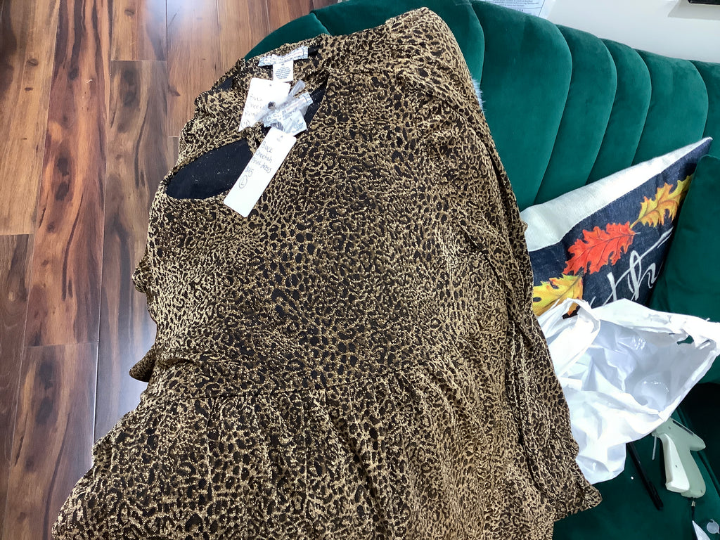 Black Cheetah Print Dress
