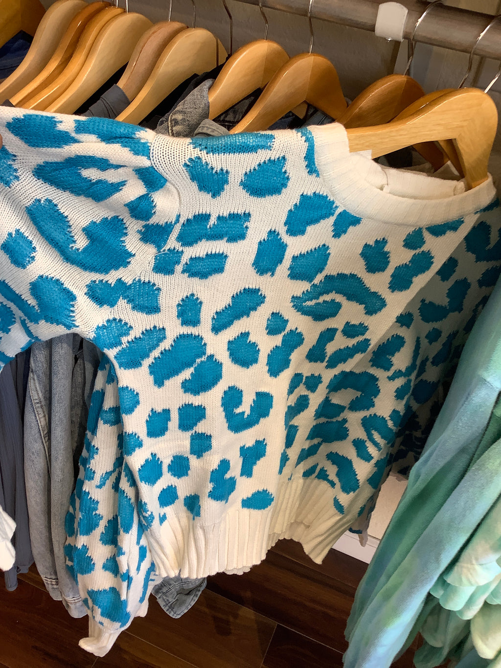 EC Blue Cheetah Sweater