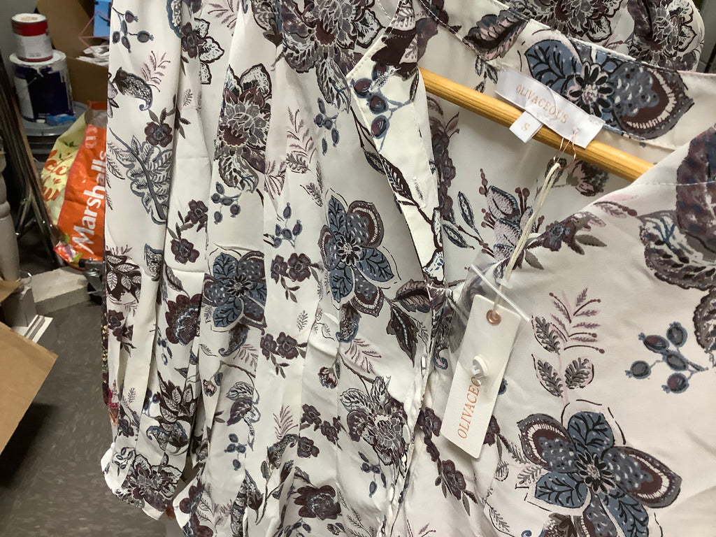 Oliv violet flower blouse