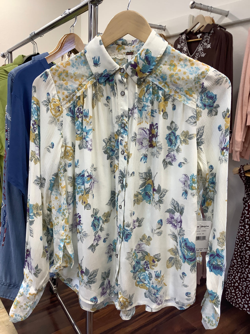 FP Ivory Combo Blouse