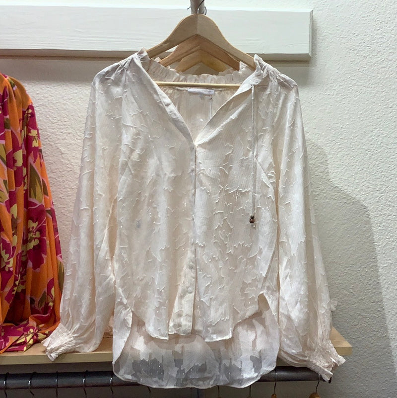 Oliv Cream Leaf Shirt