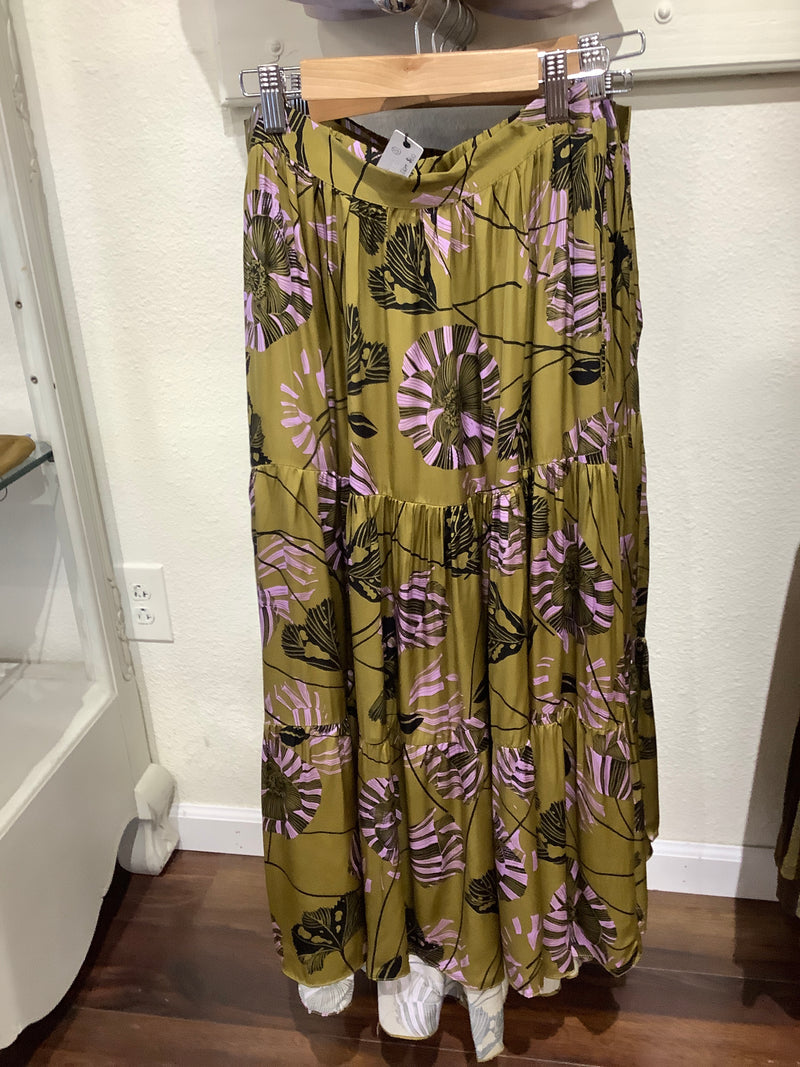 Oliv Green Leaf Skirt