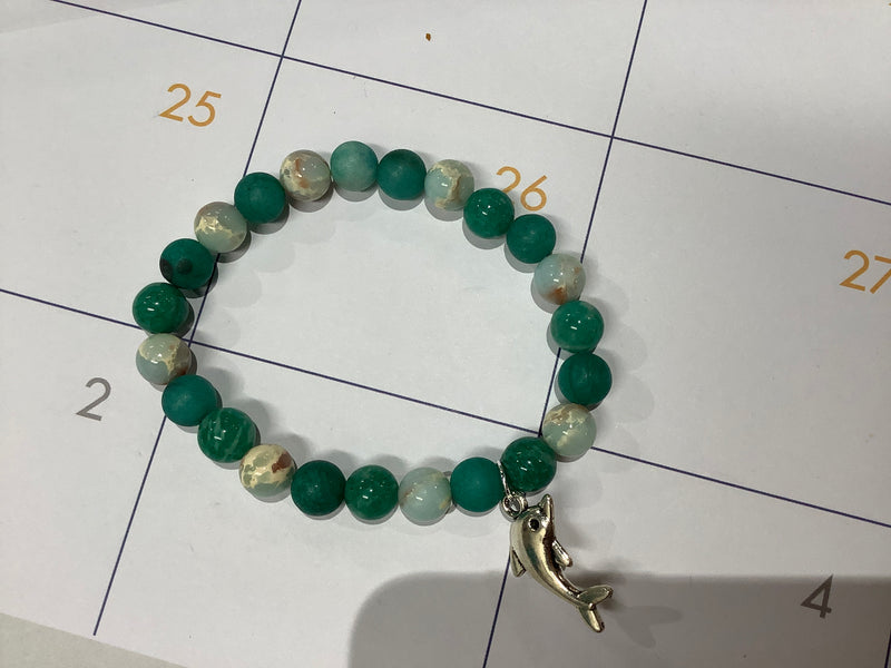 Aqua jade bracelet
