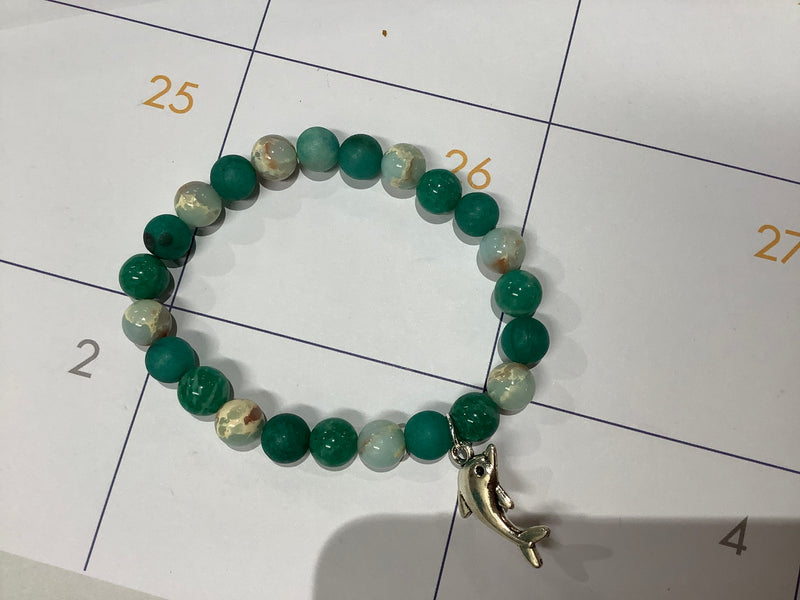 Aqua jade bracelet