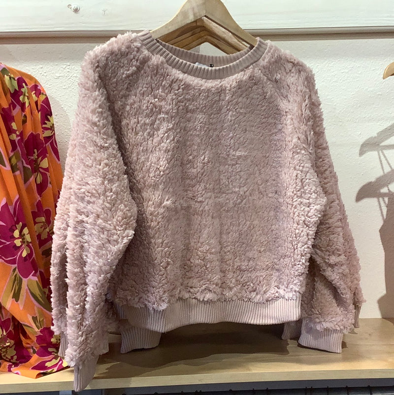 Oliv Pink Fuzzy Sweater