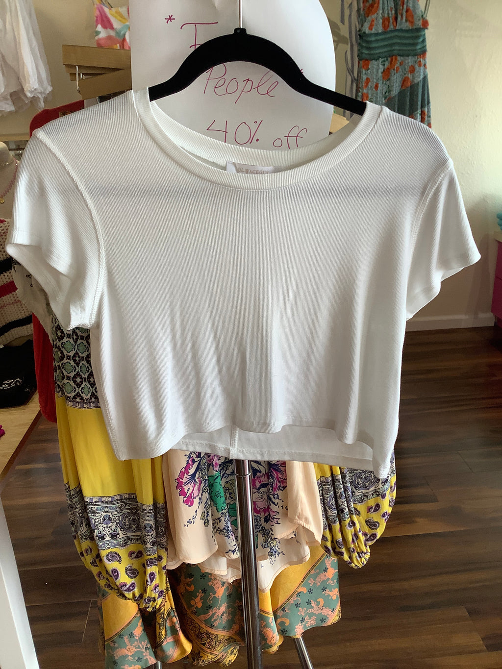 Oliv White Crop Top