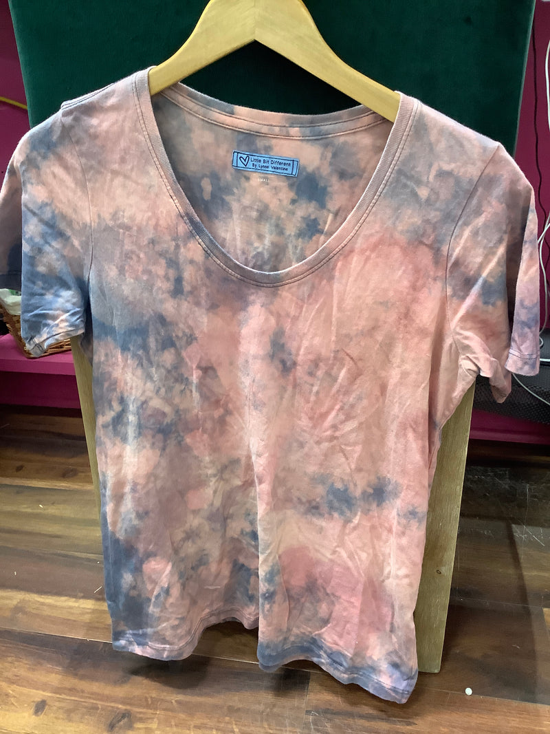 LBD Rose & Denim Blue Tie-Dye Shirt