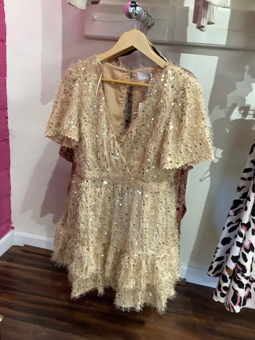 CS Gold Sequin Dress