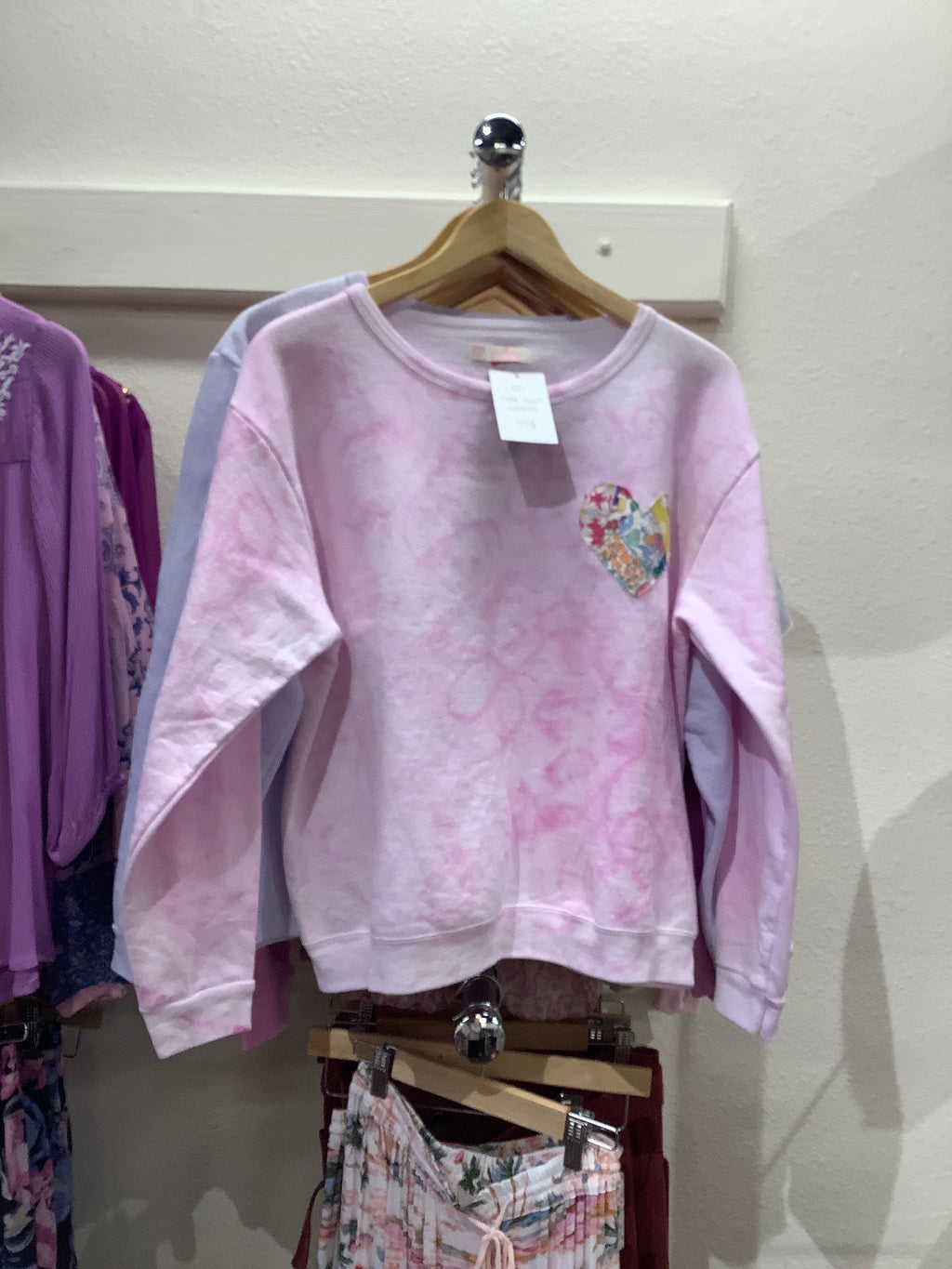 LBD pink heart sweater
