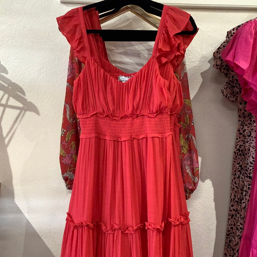 FT red maxi dress