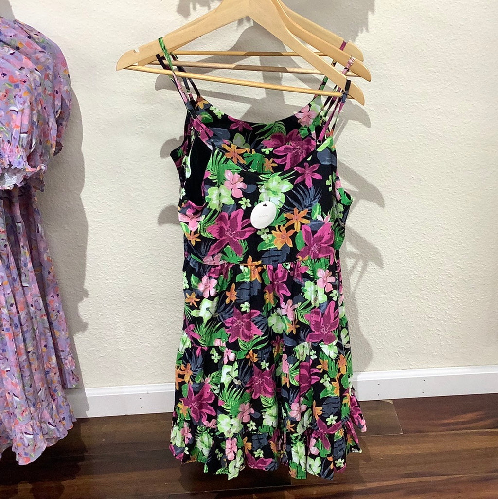 EC Black Tropical Dress