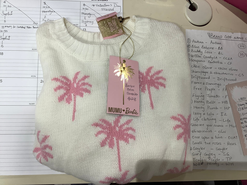 Mumu Barbie Palm Sweater
