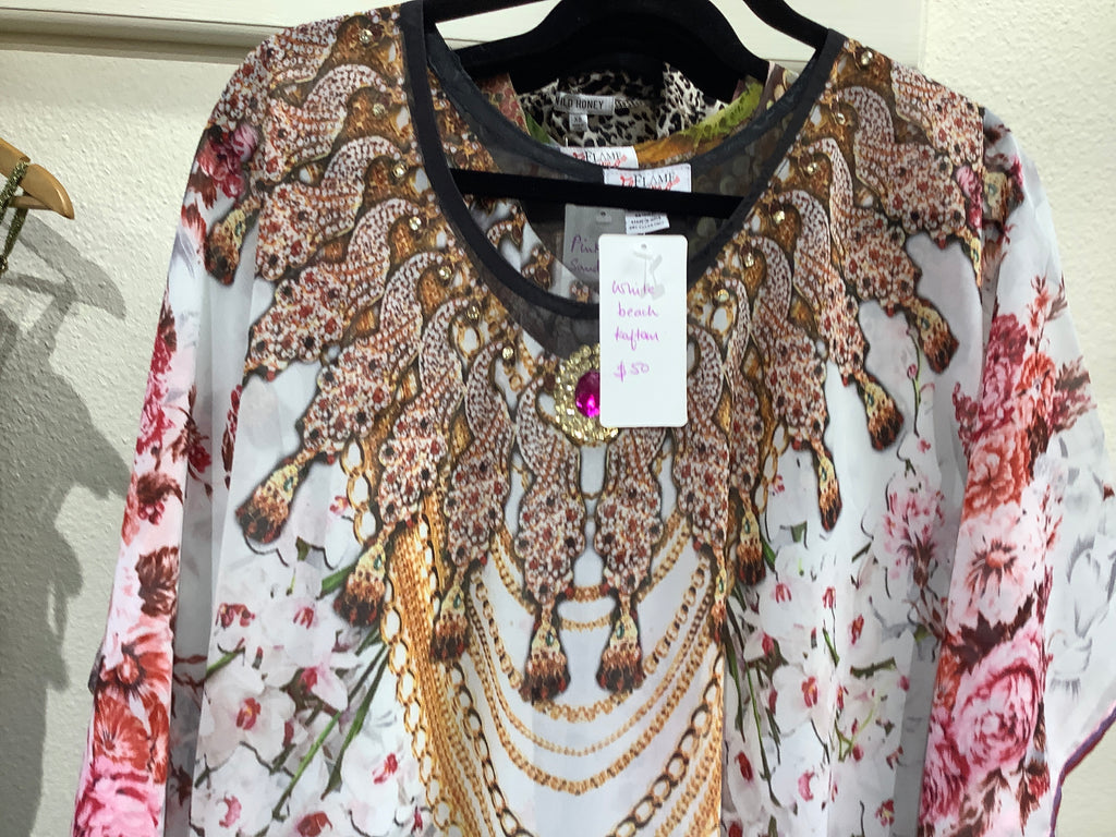 White beach kaftan