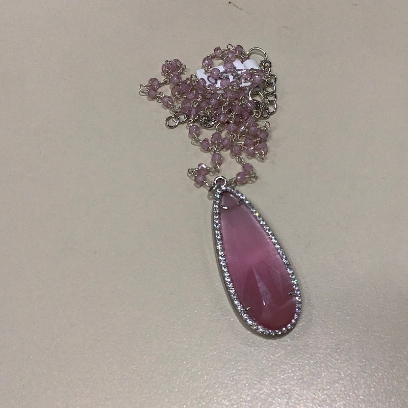 XL Pink Zircon Necklace